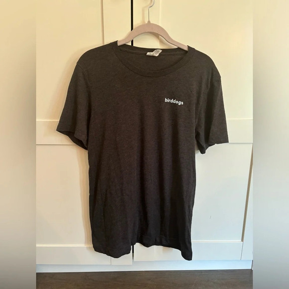 Birddogs T-Shirt Mens Medium Slim Fit Graphic Gray Crew Short Sleeve Poly Cotton - Picture 1 of 2
